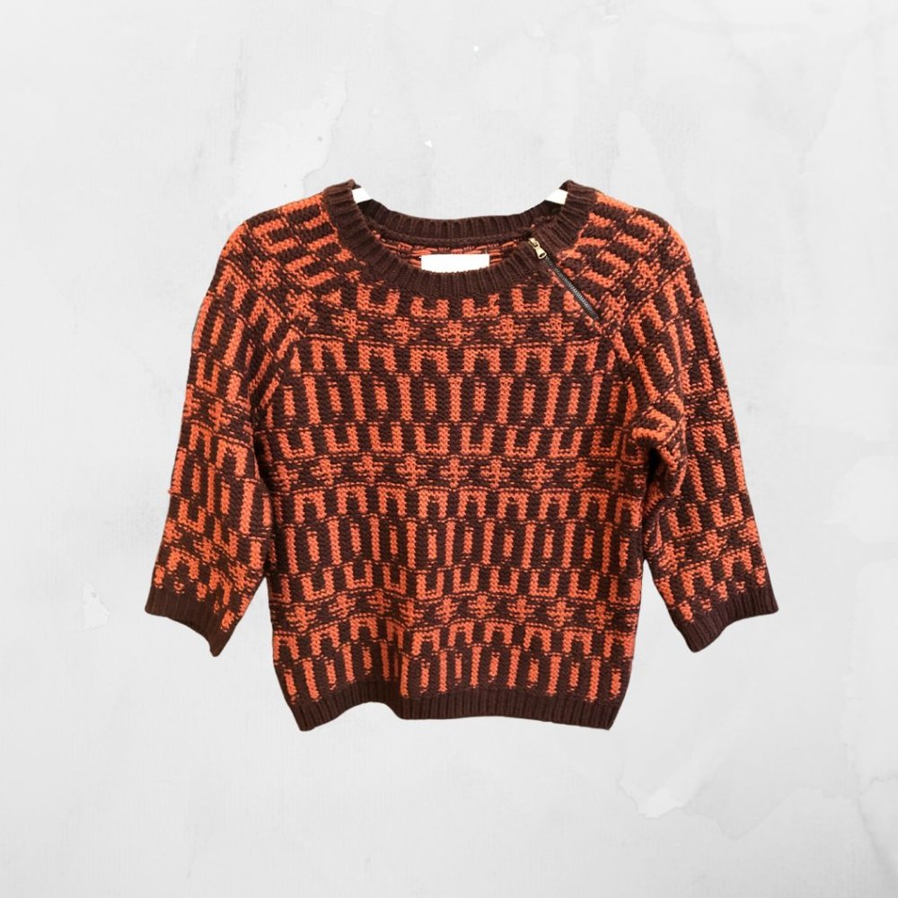 Maroon Patterned Sweater